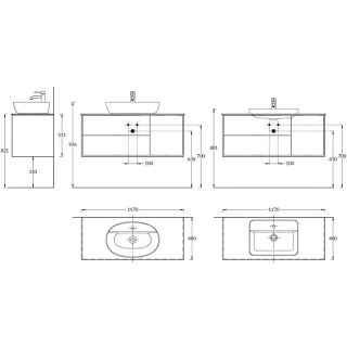 Тумба под раковину Kerama Marazzi Plaza Modern PLB.M.120.3\WHT.V 120 см белый